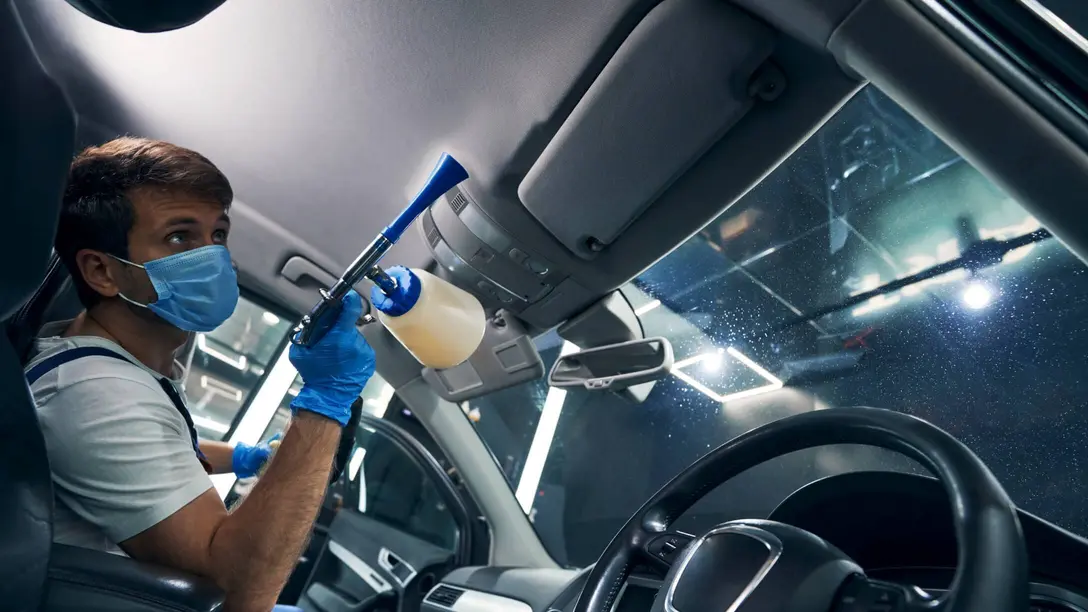 Disinfection for vehicle valeting services