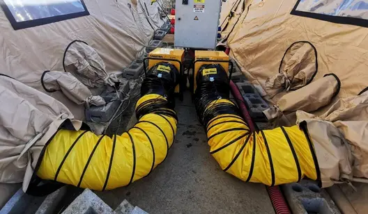 Heating for emergency rescue shelters