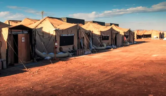Humidity control and drying for military base camps