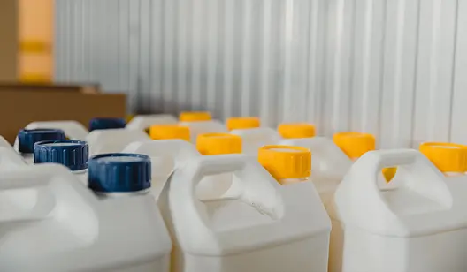 Humidity control and drying for pool chemical storage rooms