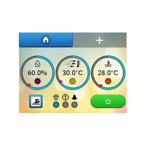 Écran d'accueil Calorex Variheat