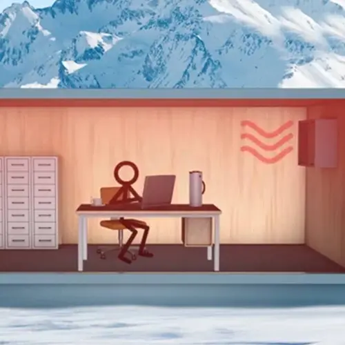 Unité de ventilation à échangeur de chaleur à économie d'énergie Dantherm pour les camps de campagne déployables