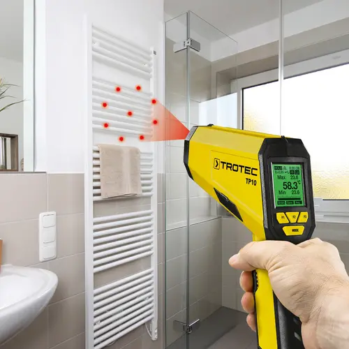 Trotec Pyromètre TP 10 application salle de bain