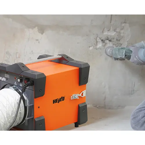 Heylo Luftreiniger PF 1000 auf der Baustelle